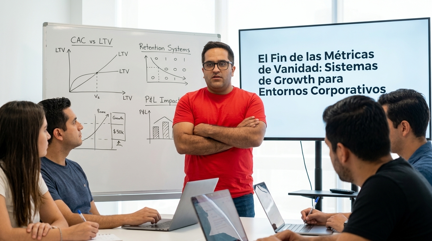 El Fin de las Métricas de Vanidad: Sistemas de Growth para Entornos Corporativos